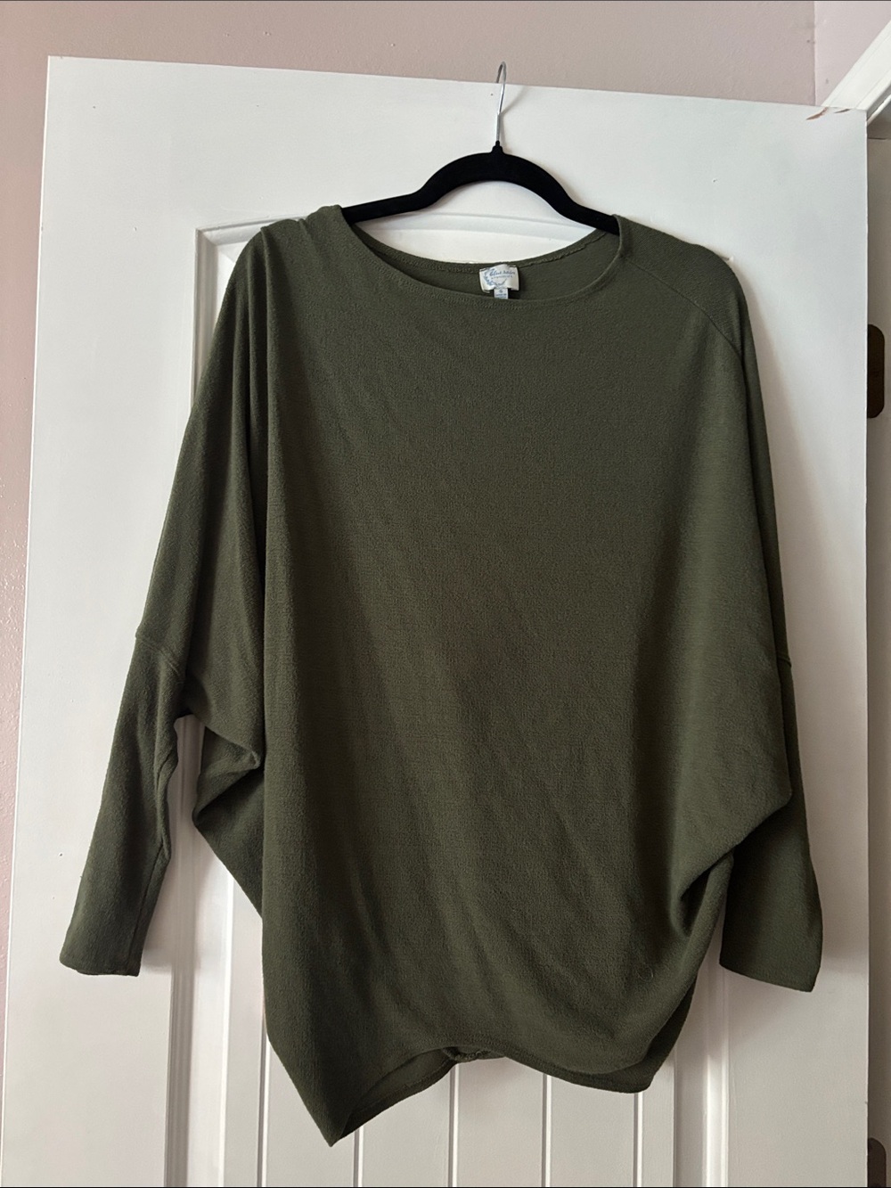 Blue Rain Olive Green Dolman Sleeve Top